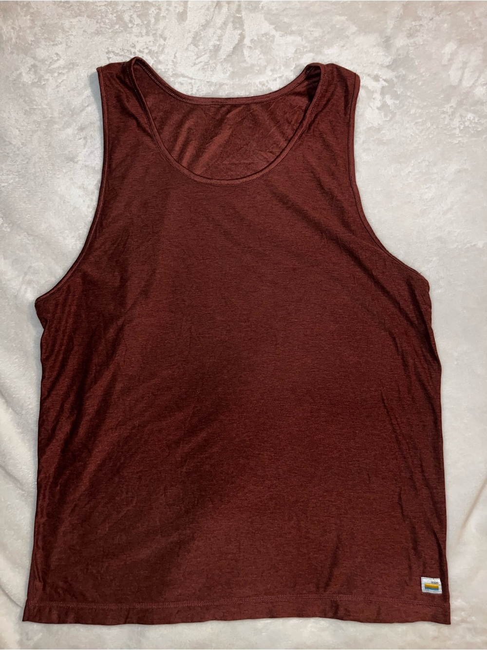 Vuori women’s Tank Top in Rust Red